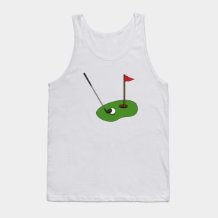 Golf Course Hole with Flag Tank Top